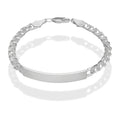 LPPC098 Pulsera Esclava Cubana Eslabón Cuadrado 5 mm x 20 cm en Plata .925