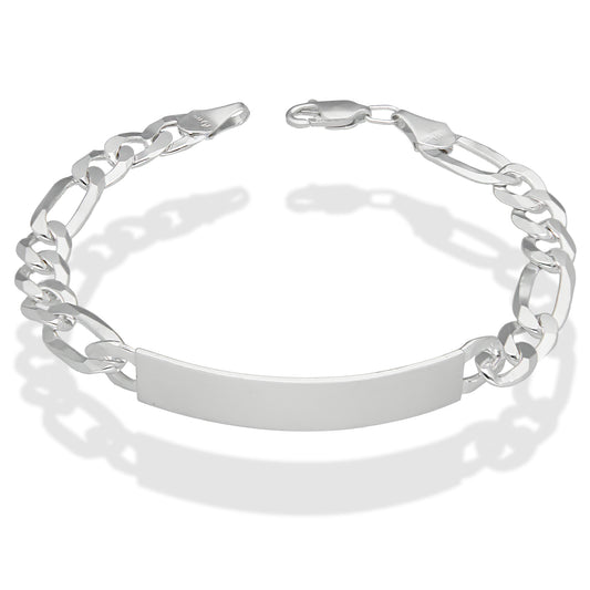 LPPC101 Pulsera Esclava Cubana Ame Lisa 3*1 8 mm x 22 cm en Plata .925