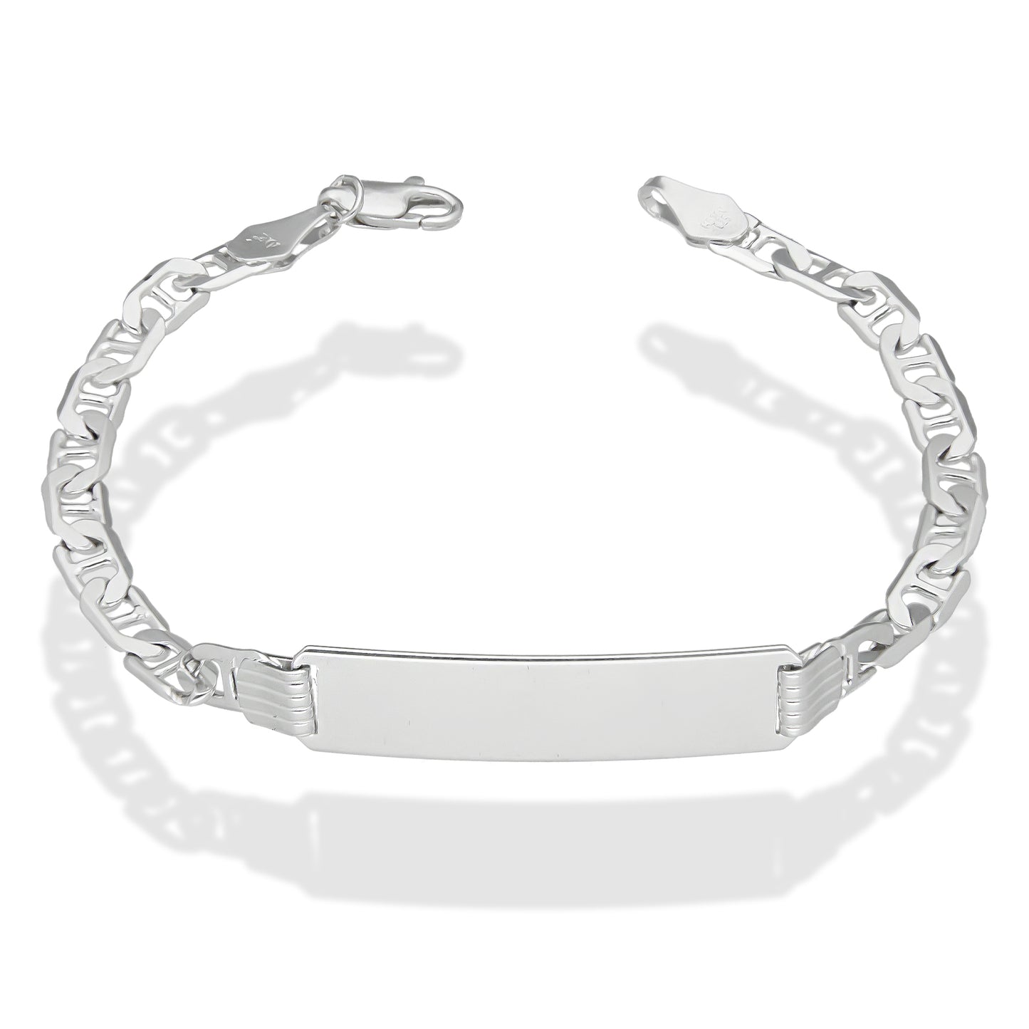 LPPC103 Pulsera Esclava Gusi Lisa 5 mm x 19.5 cm en Plata .925