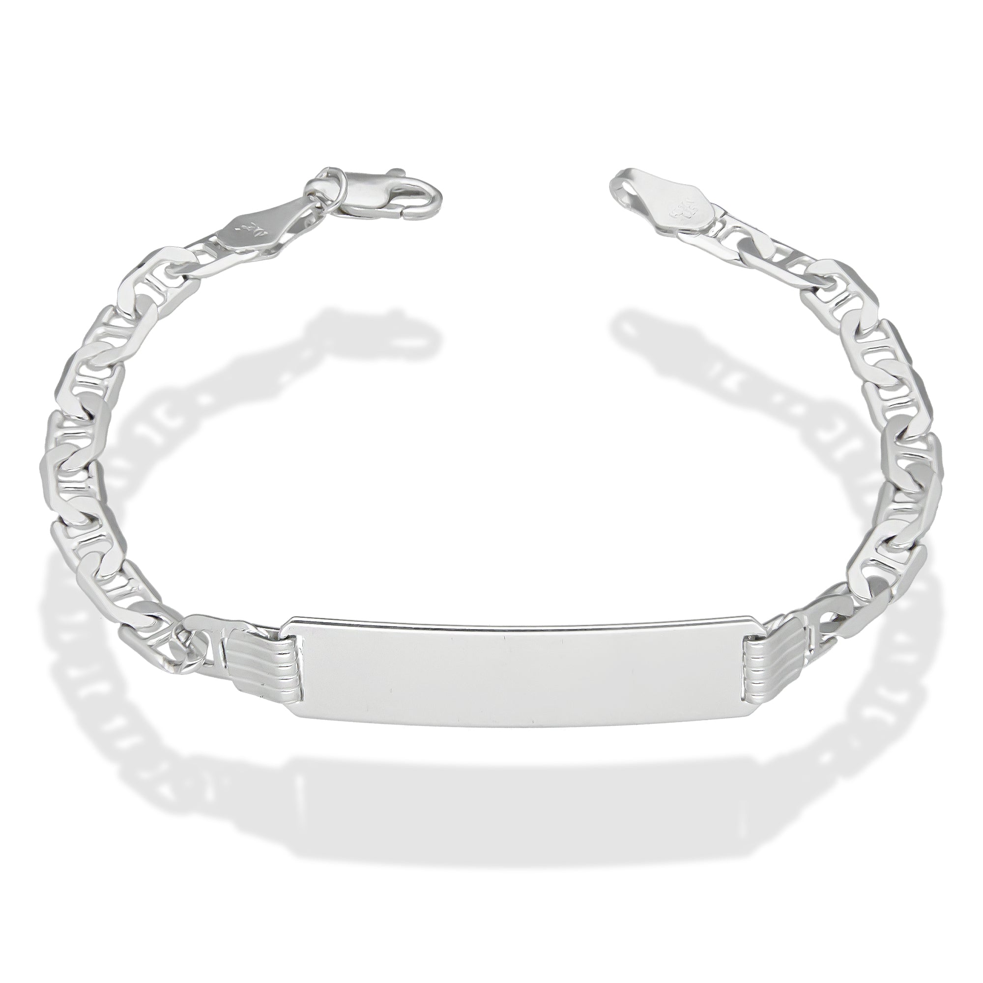 LPPC103 Pulsera Esclava Gusi Lisa 5 mm x 19.5 cm en Plata .925