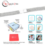LPPC108 Pulsera Esclava Petatillo Ancha Placa con Bisel Personalizada 20 cm en Plata .925 4012318532