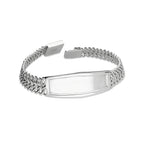 LPPC108 Pulsera Esclava Petatillo Ancha Placa con Bisel Personalizada 20 cm en Plata .925 4012318532