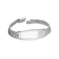 LPPC109 Pulsera Esclava Petatillo Ancha Placa con Bisel Personalizada 22 cm en Plata .925 2425019391