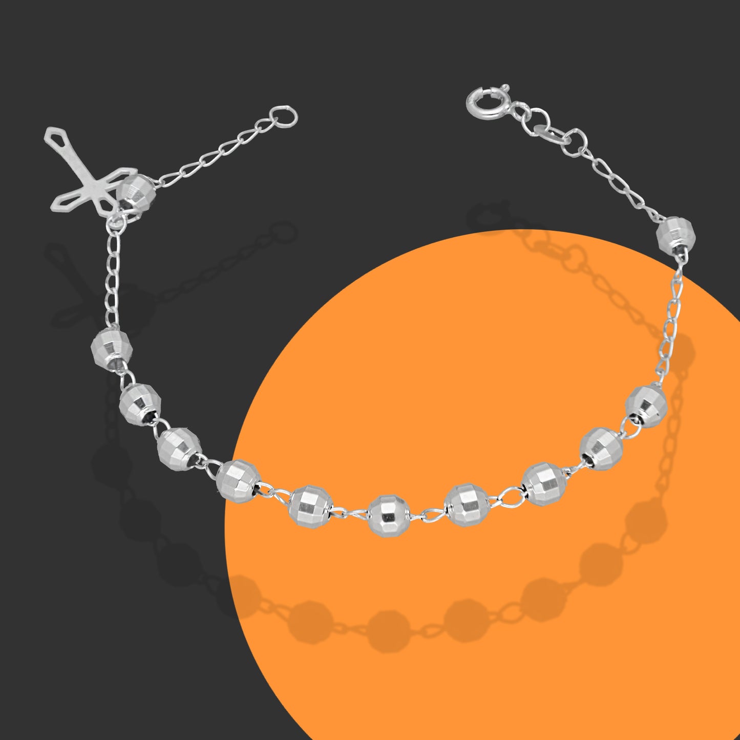 LPPD013 Pulsera Decenario Bola Lisa 5 Mm En Plata .925 Taxco 847548904