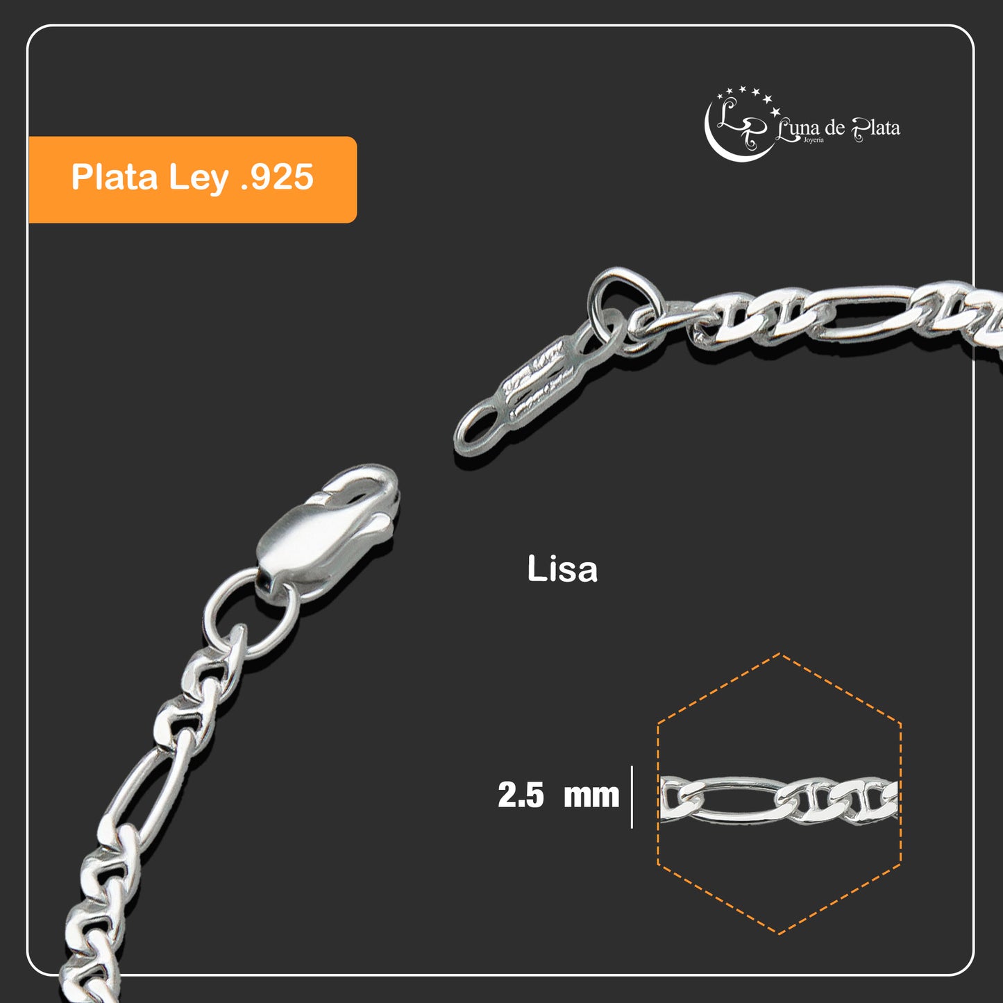 LPPD020 Pulsera P/dama Modelo Figaruchi 2.5 Mm En Plata .925 Taxco 789717130