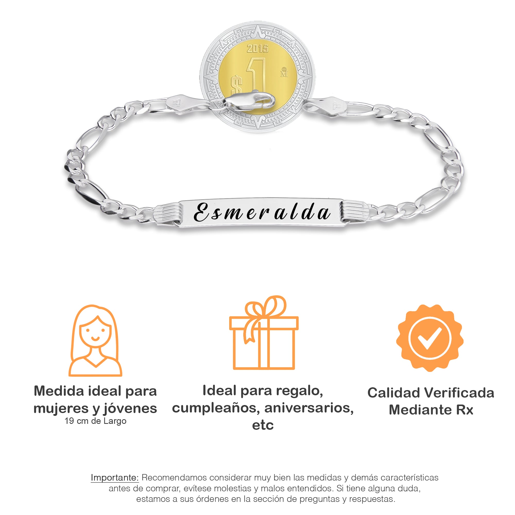 LPPD023 Esclava Para Jóvenes O Dama Mod Fígaro 3por1 En Plata .925 789705020