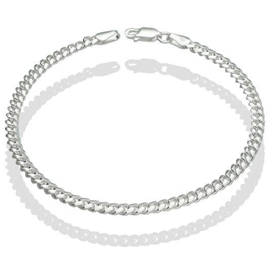 LPPD031 Pulsera Cubana 3.4 mm x 19.5 cm en Plata Ley .925 1500477957