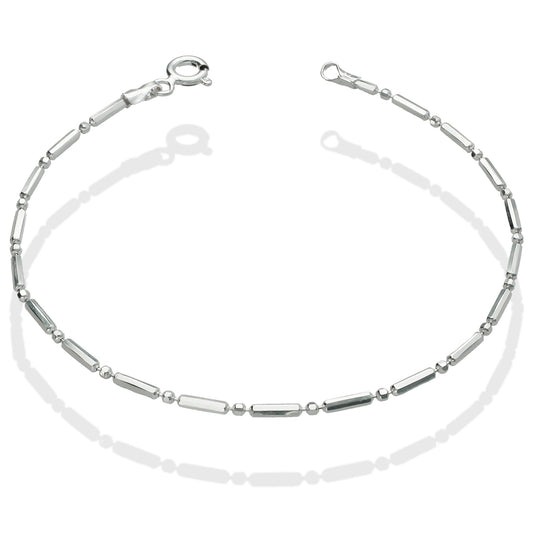 LPPD043 Pulsera Canutillo 1X1 1.5 mm x 17.5 cm en Plata Ley .925 1526239909