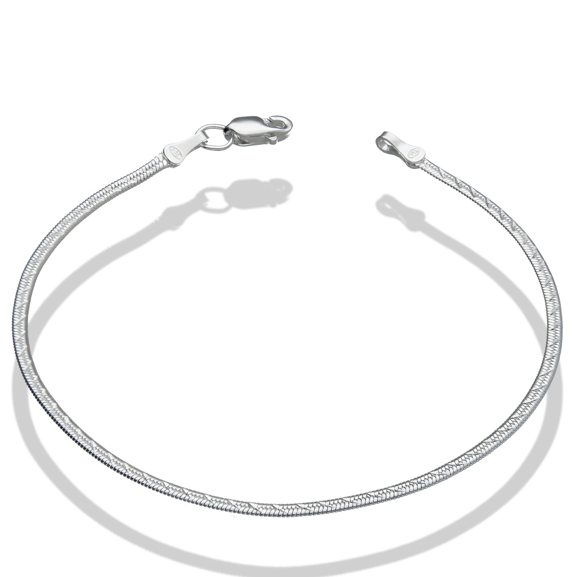 LPPD050 Pulsera Monorriel Oval  1.8 mm x 18 cm en Plata Ley .925 1531756631