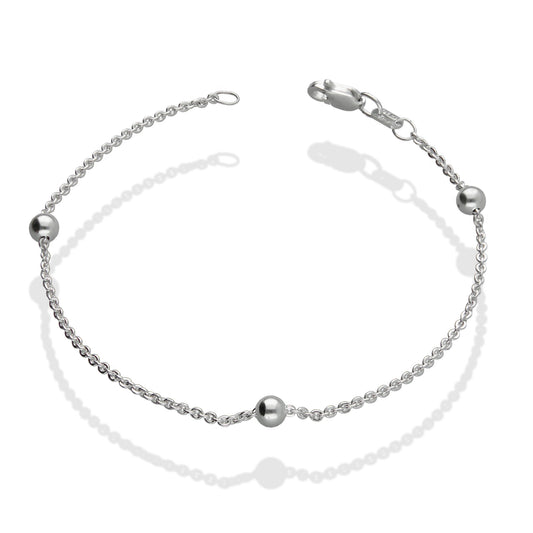 LPPD052 Pulsera Viviana 3 Bolitas 1.5 mm x 18 cm en Plata Ley .925 1532136254