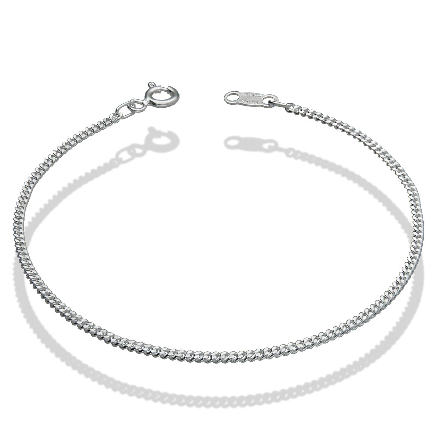 LPPD055 Pulsera Cubana 1.7 mm x 18 cm en Plata Ley .925 1535258803