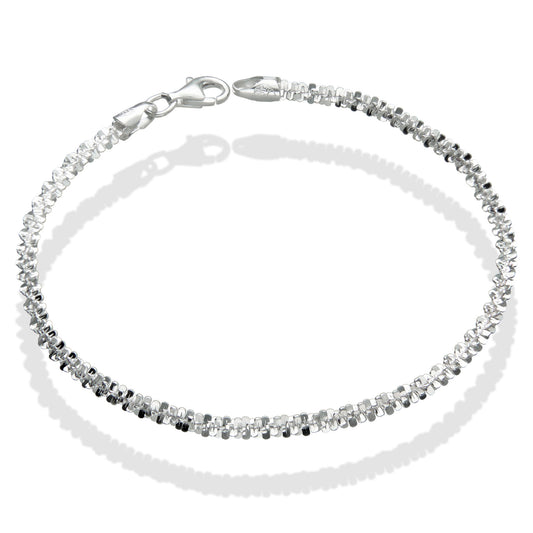 LPPD060 Pulsera Margarita 3mm x 19 cm en Plata Ley.925 1548253161