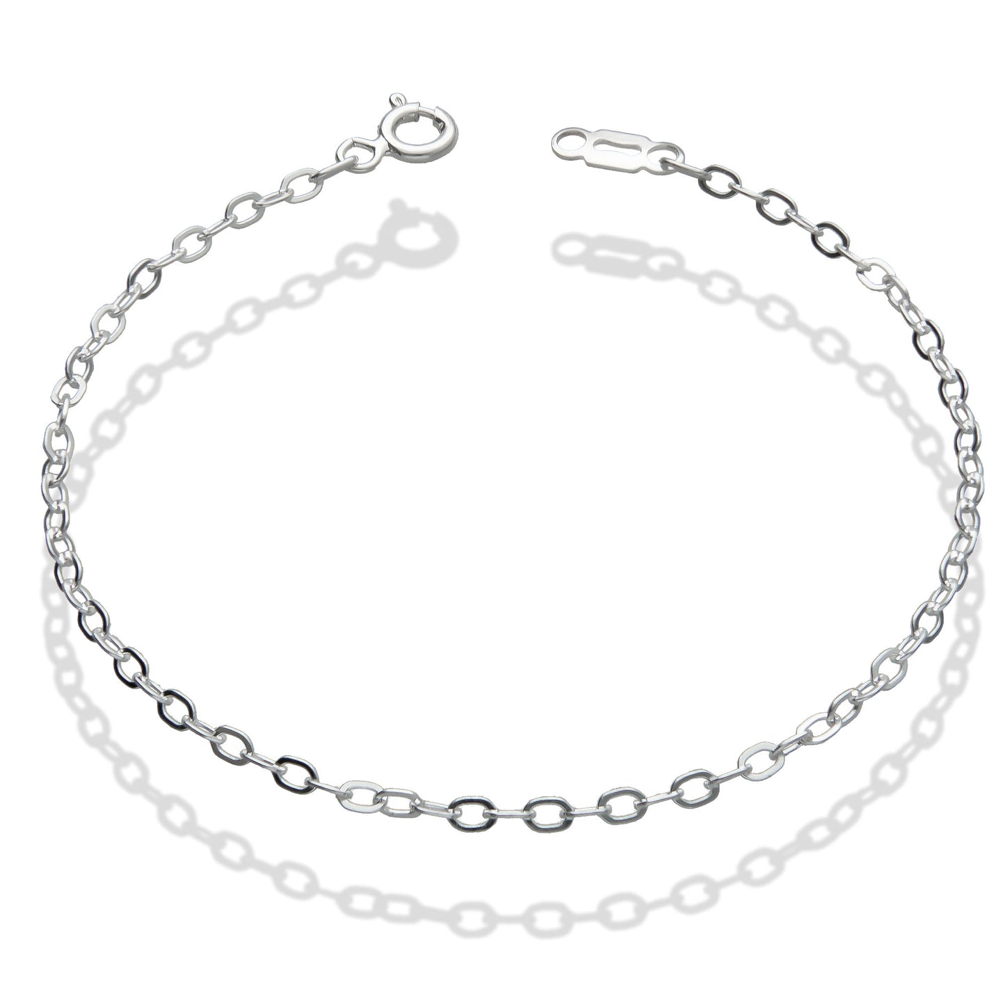 LPPD069 Pulsera Rolo Ovalada 2 mm x 18 cm Plata Ley .925 7503038970817