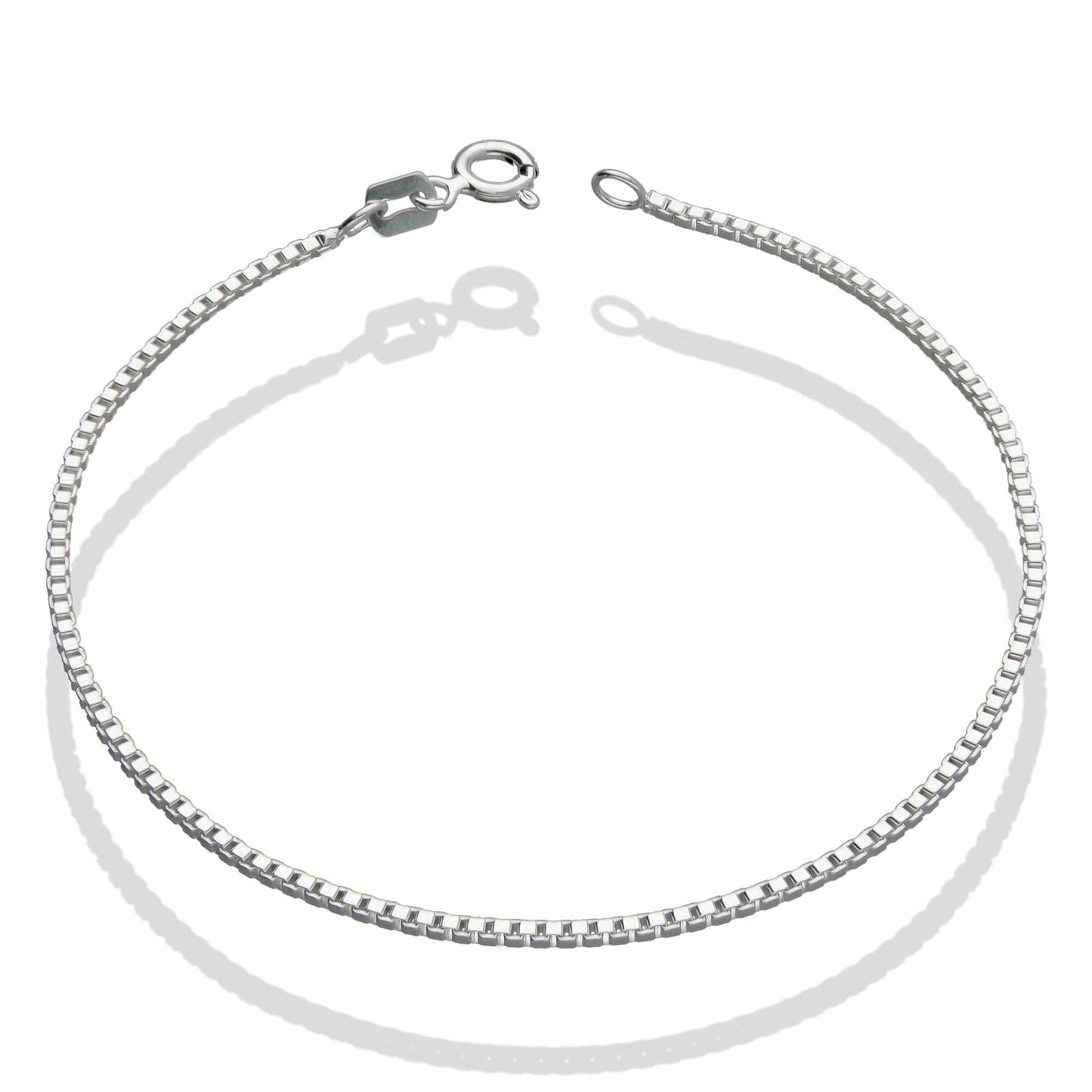 LPPD075 Pulsera Veneciana 1.8 mm x 18 cm Plata Ley .925 1693308096