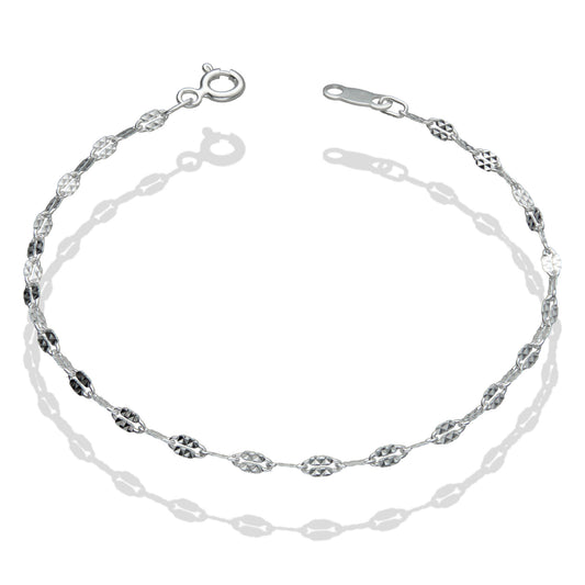 LPPD079 Pulsera Ancla Diamantada 2 mm x 18 cm Plata Ley .925 1696241169