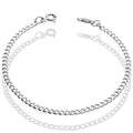 LPPD081 Pulsera Figaro Lisa 2.8 mm x 18 cm Plata Ley .925 1700657105