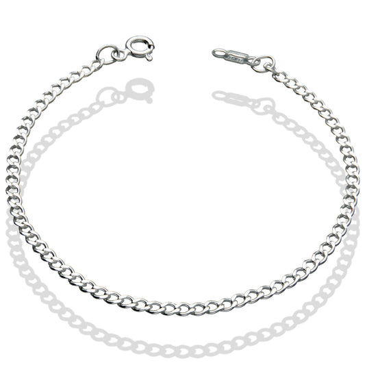 LPPD081 Pulsera Figaro Lisa 2.8 mm x 18 cm Plata Ley .925 1700657105