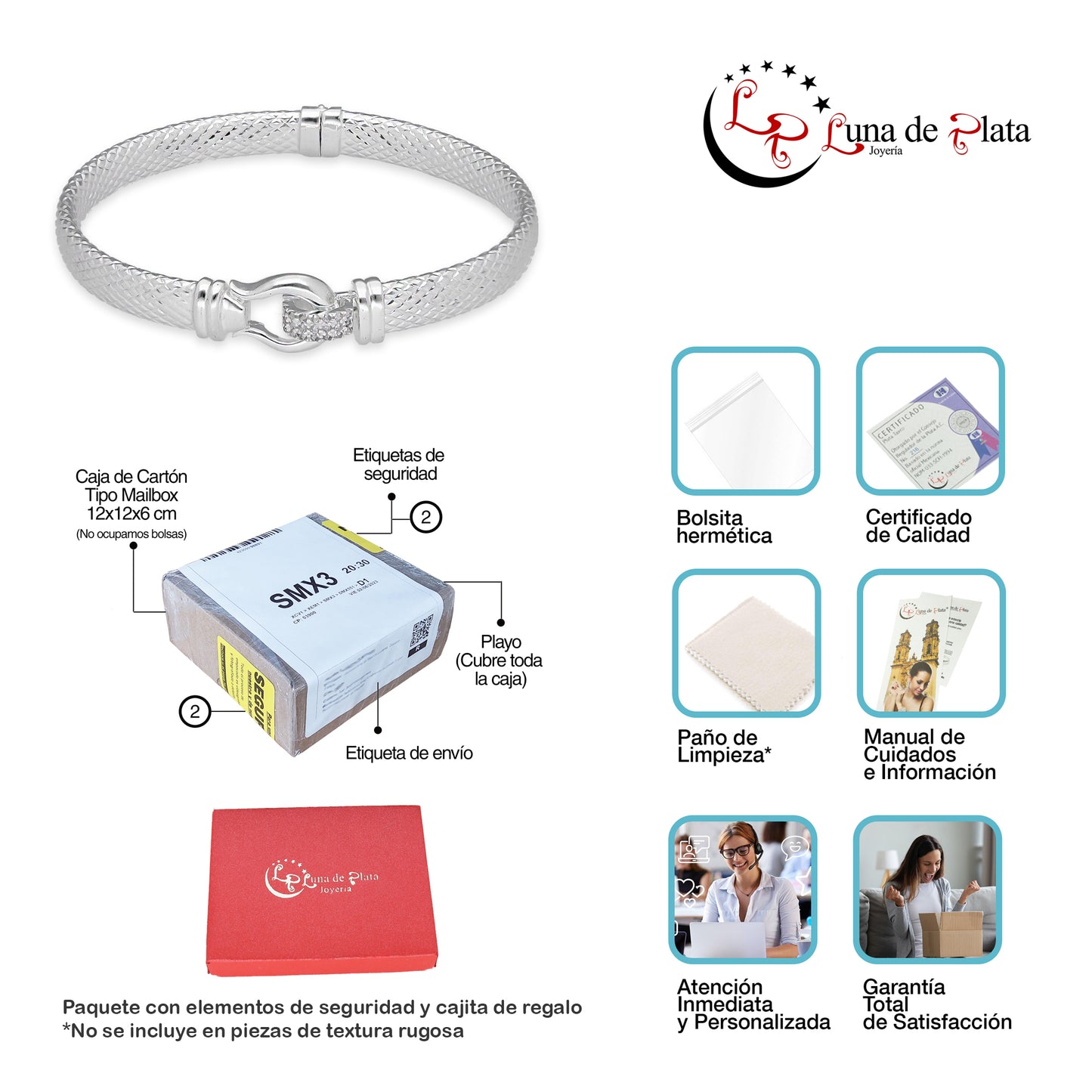 LPPD132 Pulsera Brazalete Dama Mod Belt Super Diamantada en Plata .925