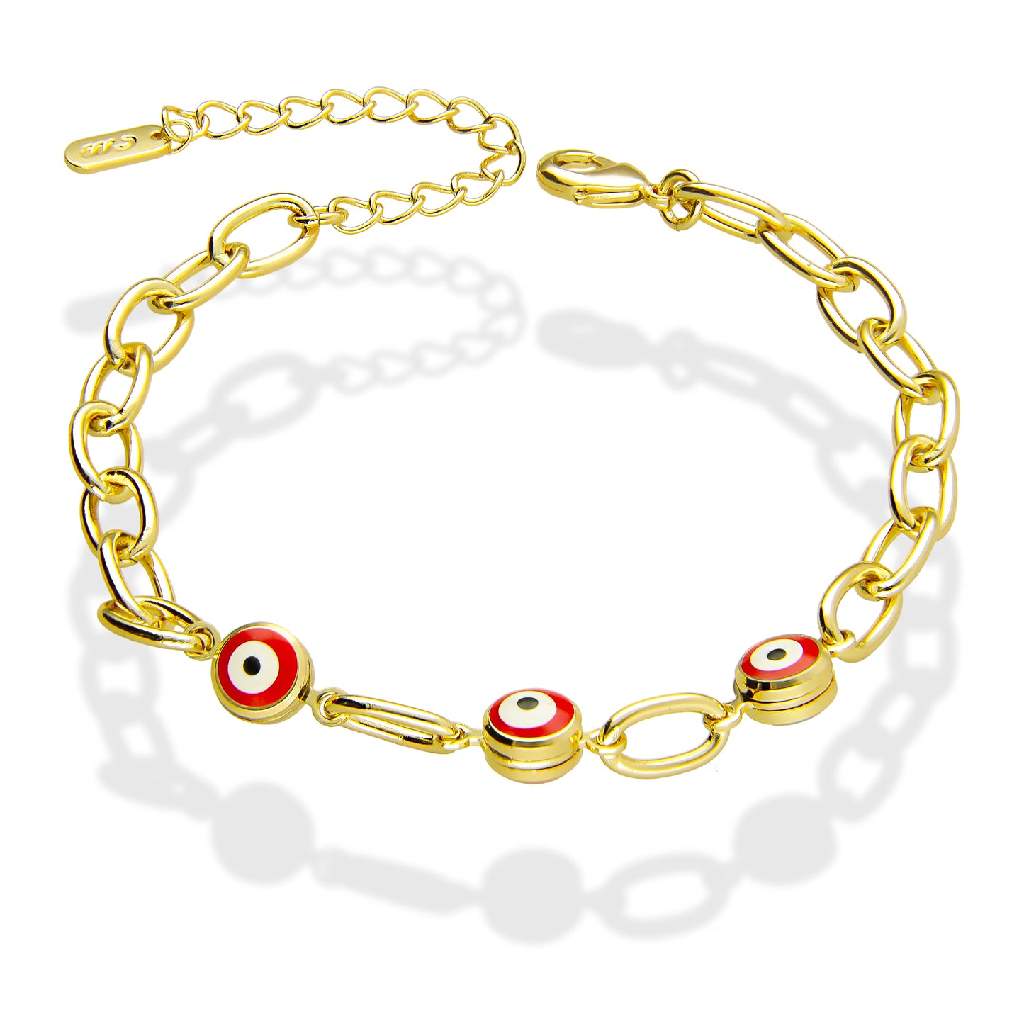 LPPG007 Pulsera Ajustable Ojitos Ancla Oro Laminado 18 K 2146418743