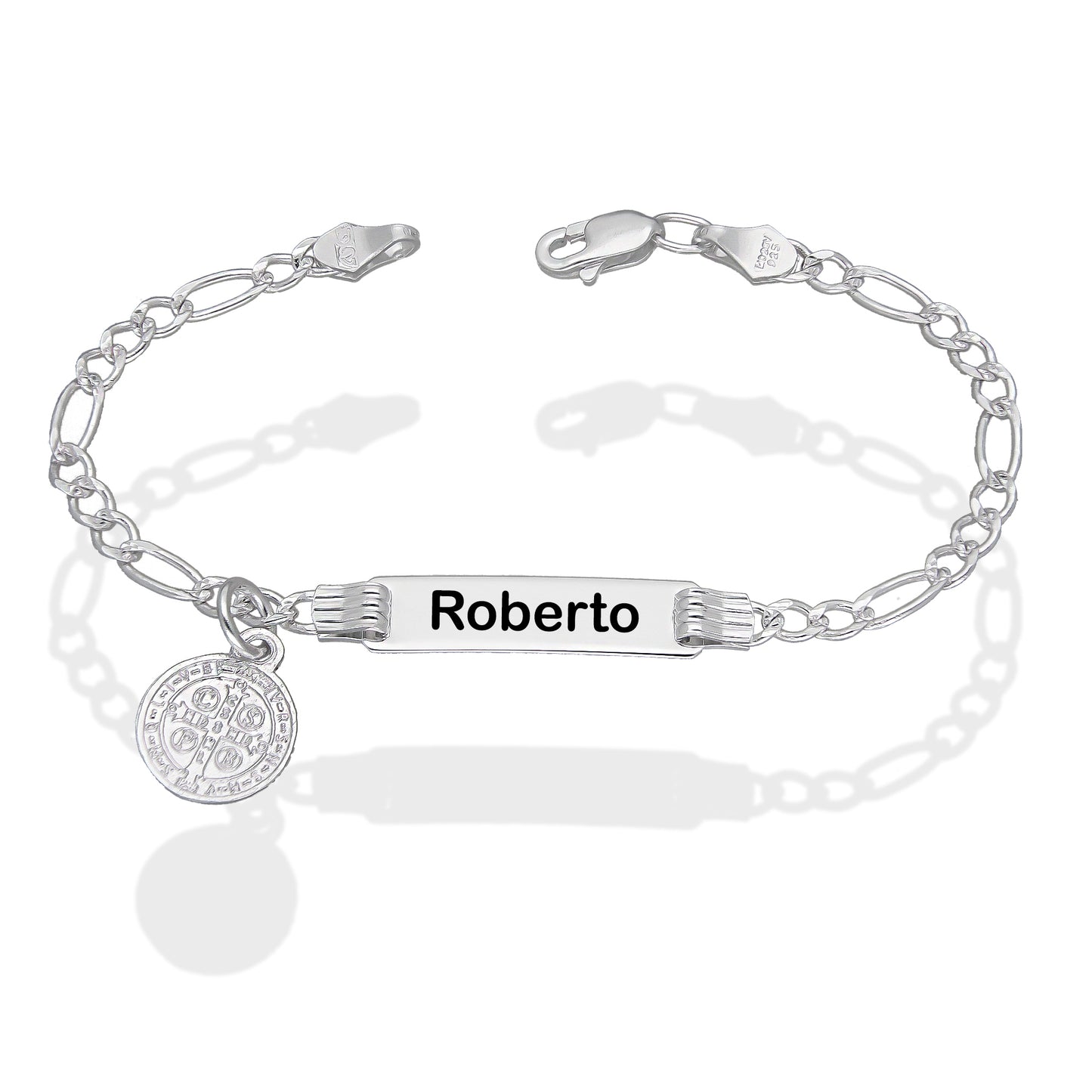 LPPN002 Esclava P/bebé Grabado Laser Mod Figa3x1 Plata .925 937663142