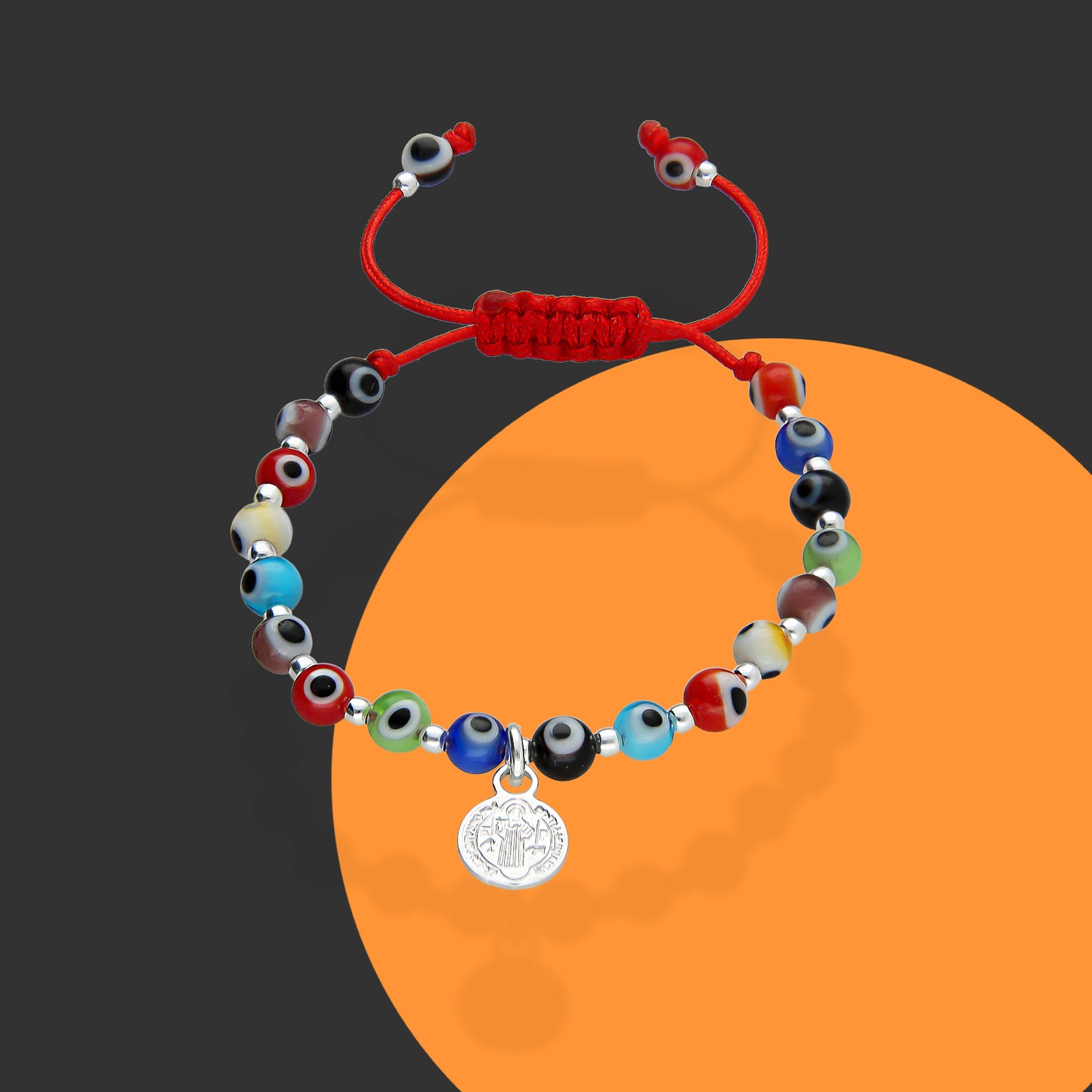 LPPN013 Pulsera Ajustable Baby Ojitos Turcos Multicolor Plata .925 2073813091