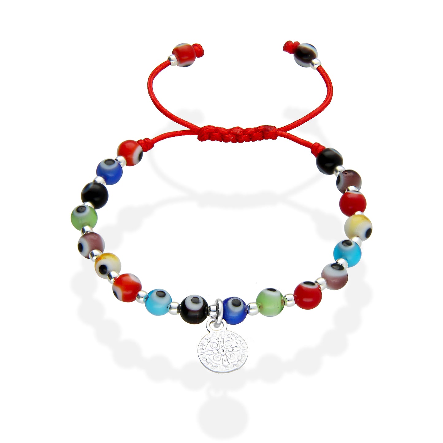 LPPN013 Pulsera Ajustable Baby Ojitos Turcos Multicolor Plata .925 2073813091