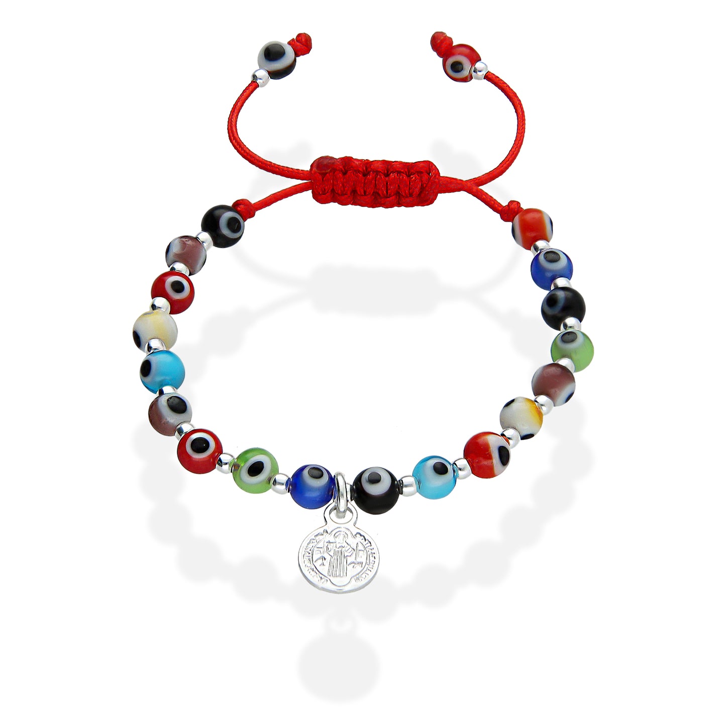 LPPN013 Pulsera Ajustable Baby Ojitos Turcos Multicolor Plata .925 2073813091