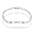 LPPN019 Esclava Pequeña 14 cm Figaruchi Lisa en Plata Ley .925 2120448523