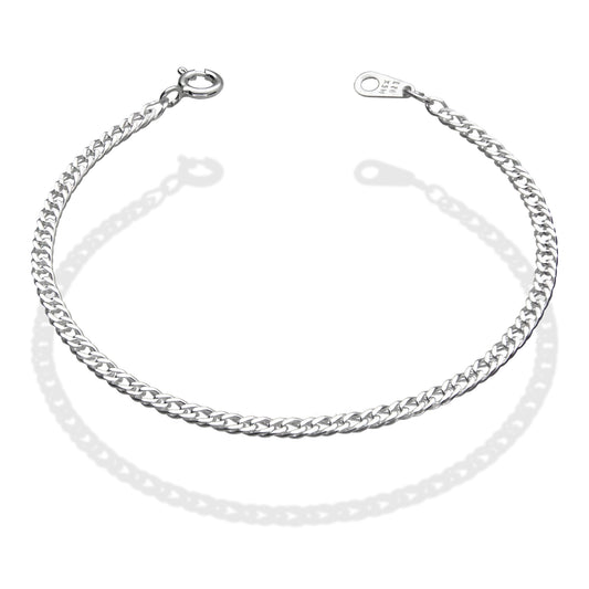 LPPN024-15 Pulsera Mod Doble Rombo 15 cm x 3 mm en Plata Ley .925 3324982330