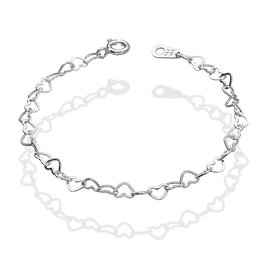 LPPN026-16 Pulsera Mod Love Silueta 16 cm x 3.5 mm en Plata Ley .925 3326506776