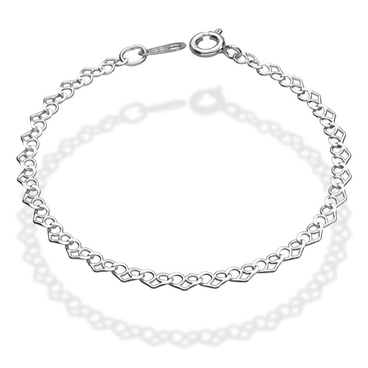 LPPN032-17 Pulsera Mod Love Plana 17 cm x 3.5 mm en Plata Ley .925 3326262878