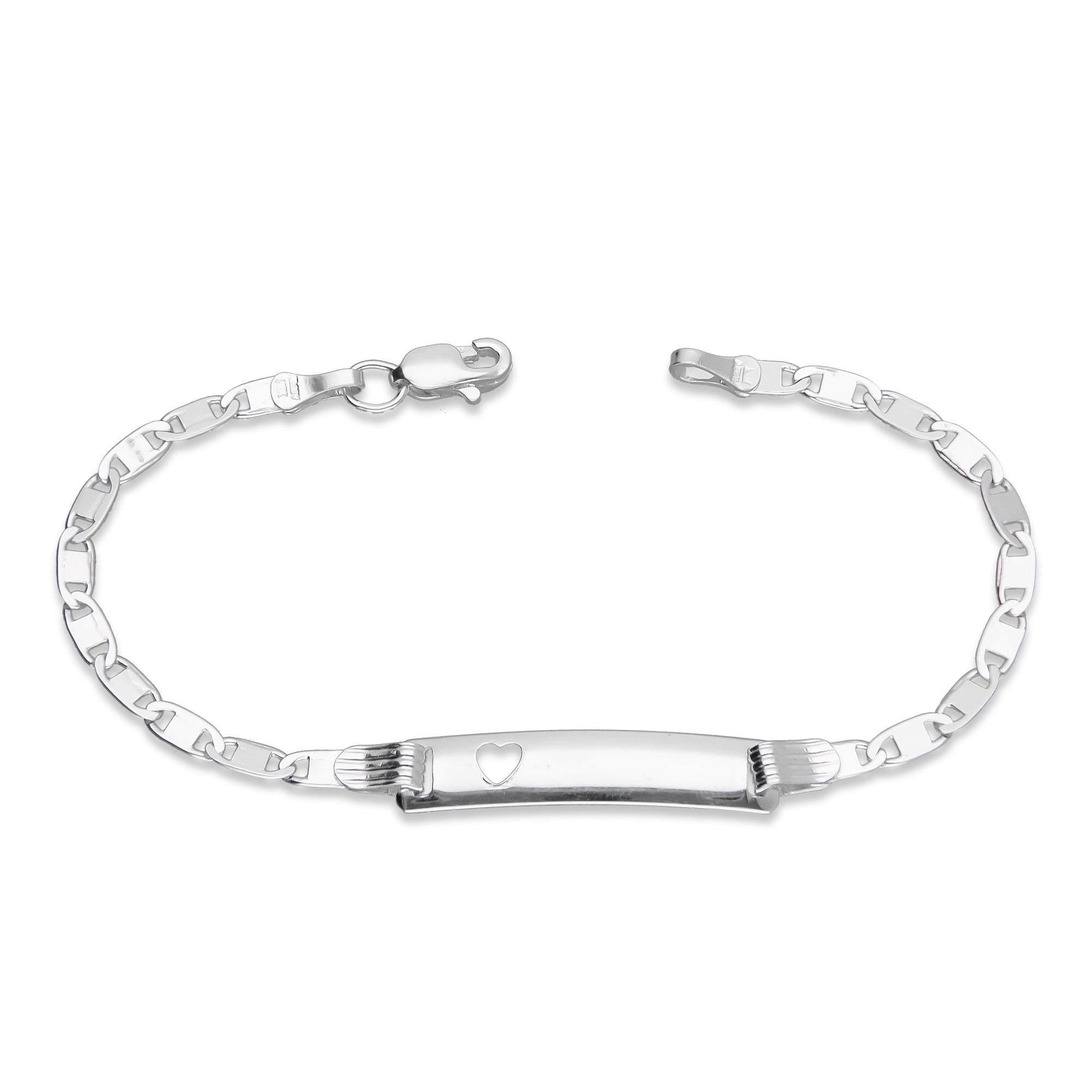 LPPN035 Esclava Mod Espejo Placa Corazon 3 mm x 15 cm en Plata .925 3050081671