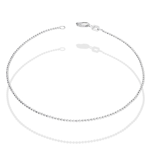 LPTB008 Pulsera Tobillera Mod Bolitas Diam 1 Mm Plata .925 Taxco 3090152594