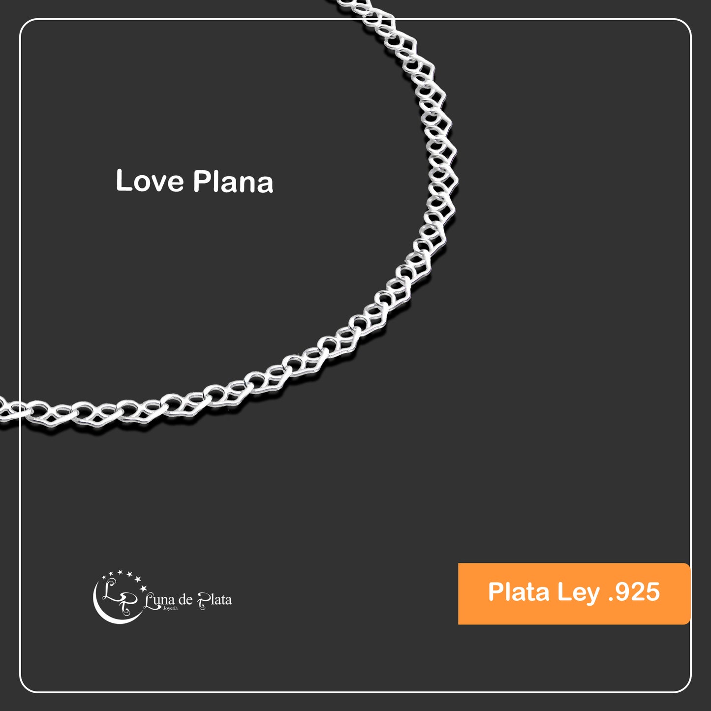 LPTB013 Pulsera Tobillera Mod Love Plana Plata .925 Taxco 2070133947