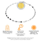 LPTB034 Pulsera Tobillera Espejo 3 mm 27 cm Plata .925 Taxco 2100922325