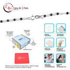 LPTB034 Pulsera Tobillera Espejo 3 mm 27 cm Plata .925 Taxco 2100922325