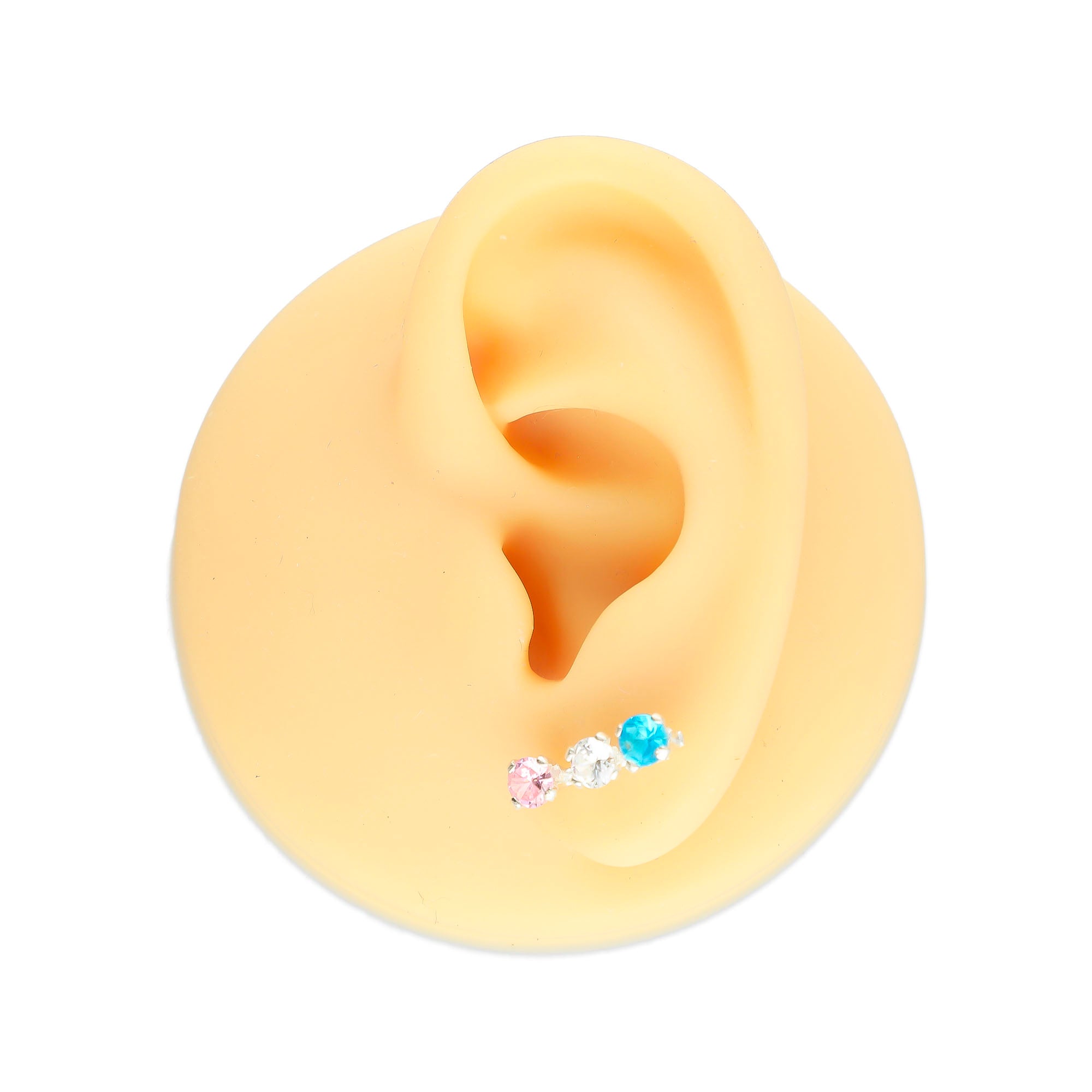 LPTR006 Arete Trepador Plata .925 Mod Recto Redondo Taxco Multicolor MLM912691658