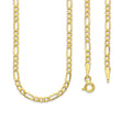 MR10CU028-60 Cadena Oro Sólido 10K EMF10 Modelo Figaro 3*1 3 mm x 60 cm