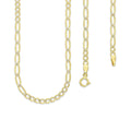 MR10CU032-55 Cadena Oro Sólido 10K Fígaro 10*7 Diamantada 2.7 mm x 55 cm
