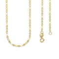 MR10CU037-55 Cadena Oro Sólido 10K Ancla Óvalo Diamantada Florentino 2 mm x 55 cm
