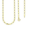 MR10CU038-55 Cadena Oro Sólido 10K Ancla Lisa Forjada Eslabones Largos 3 mm x 55 cm