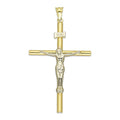 MR10DJ190 Dije Oro Sólido 10K EMF10 Cristo Tubular 2.7 x 4.7 cm