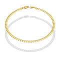 MR10PC046 Pulsera Para Caballero Oro Sólido 10K Mod Cubana Americana Lisa 3 mm x 21 cm