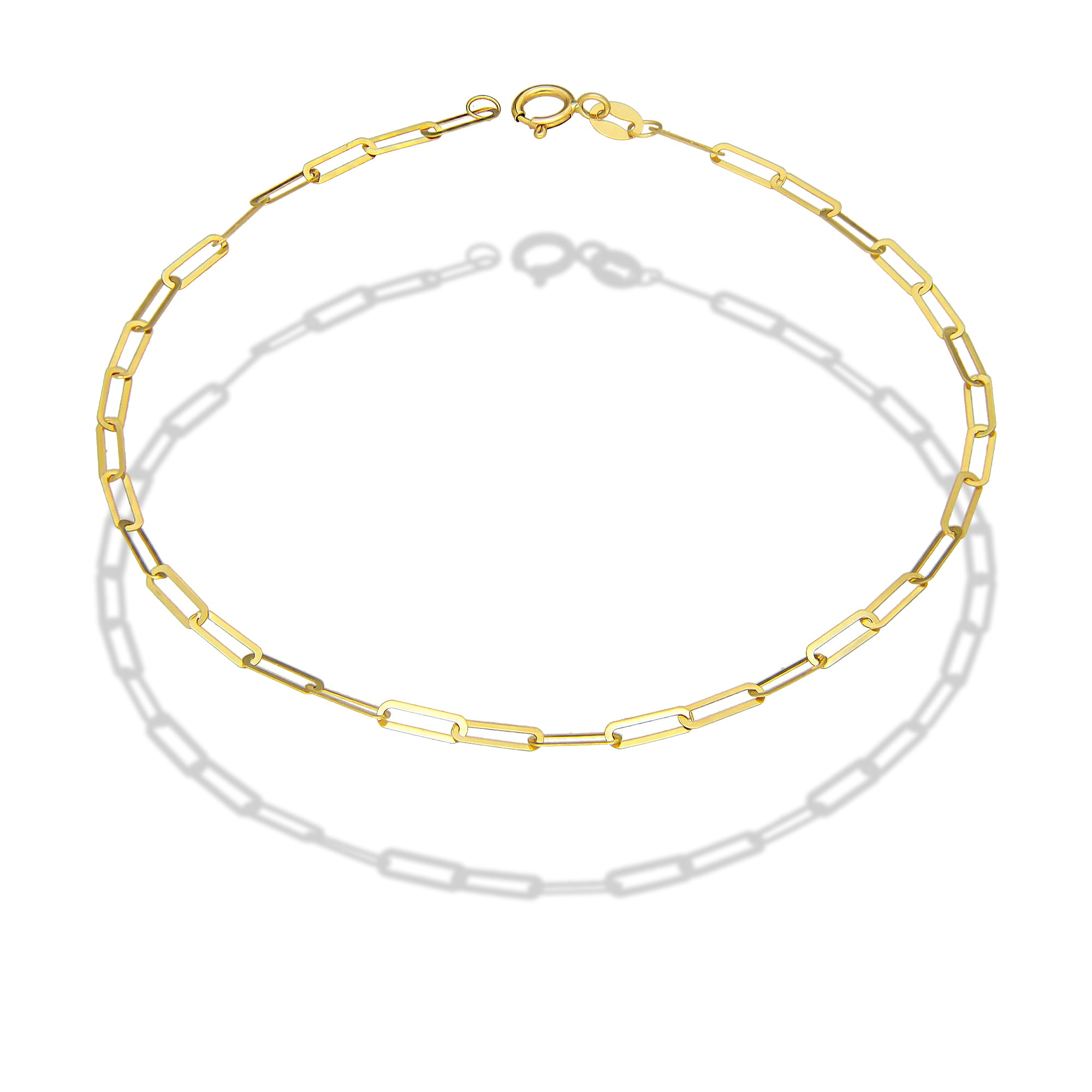 MR10PD133 Pulsera Dama Oro Sólido 10K EMF10 Modelo Clip Largo 2 mm x 18 cm