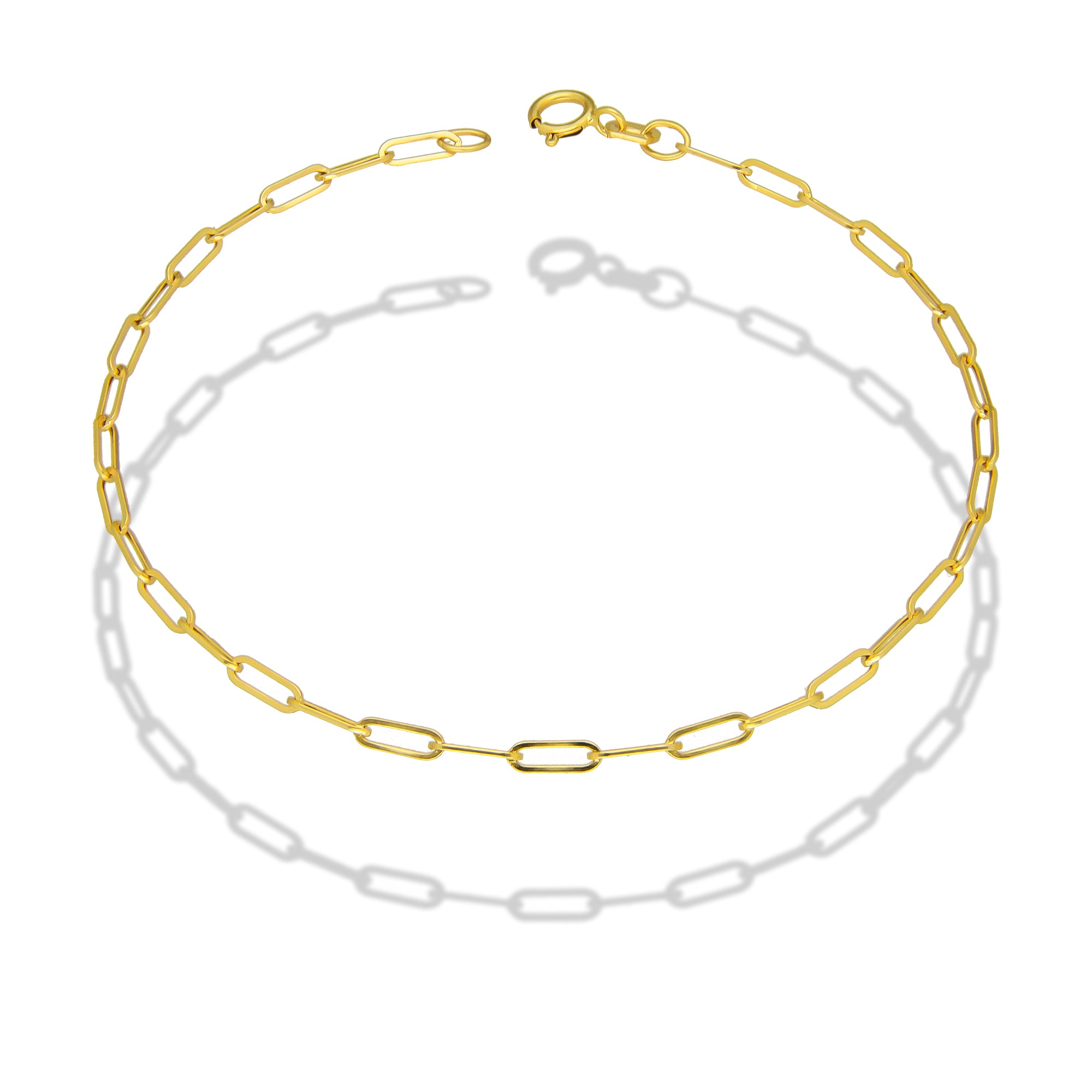 MR10PD134 Pulsera Dama Oro Sólido 10K EMF10 Modelo Clip 2 mm x 18.5 cm