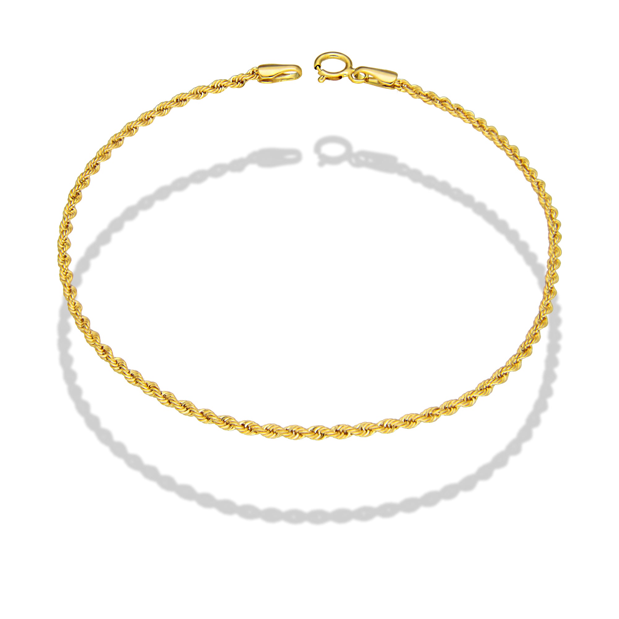 MR10PD136 Pulsera Dama Oro Sólido 10K EMF10 Modelo Torsal Súper Ligera 1.8 mm x 18.5 cm