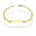MR10PN003 Pulsera Esclava NIños Oro Sólido 10K EMF10 Modelo Figaro 3*1 4 mm x 16 cm