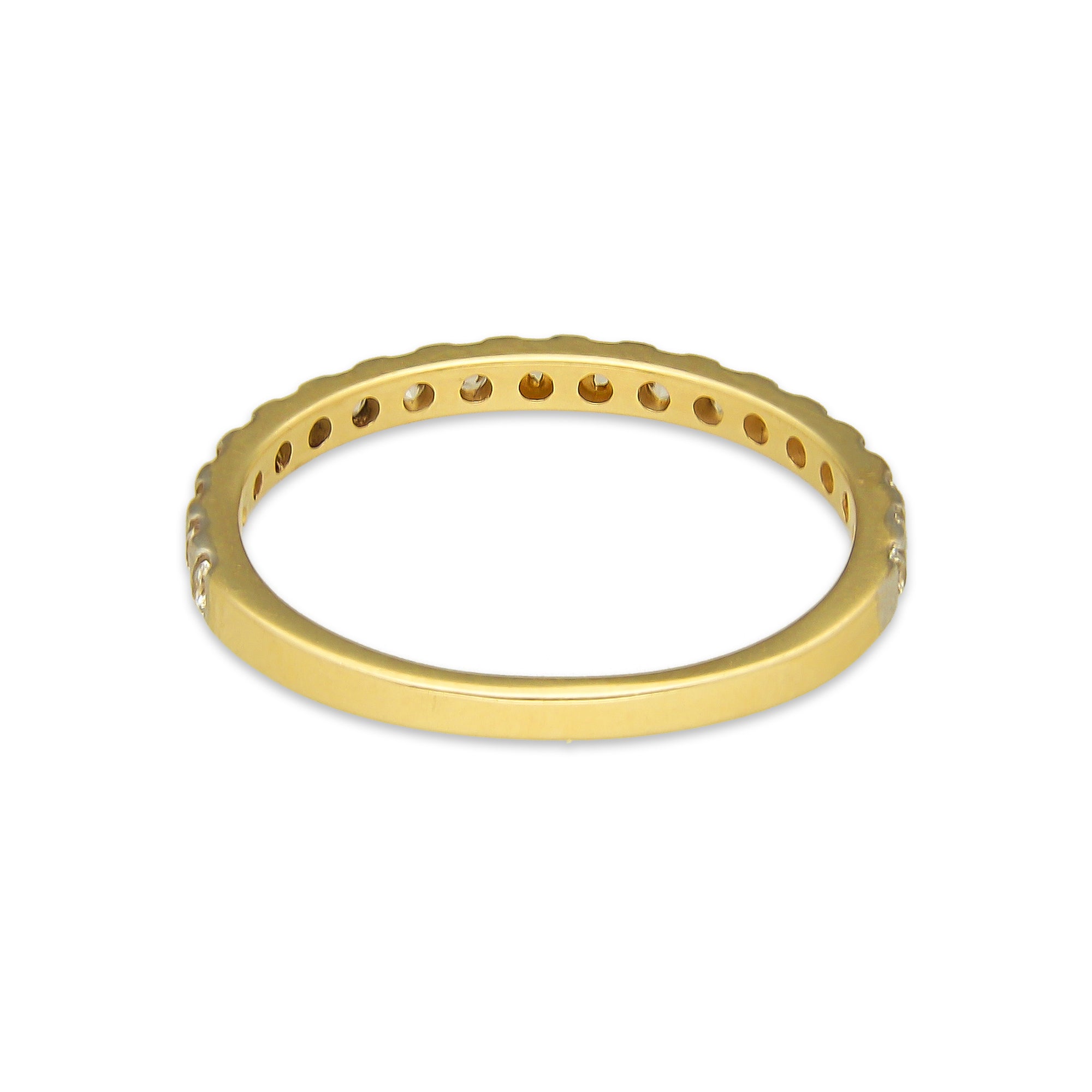 MR14AD012 Anillo Dama Oro Sólido 14K Churumbela Modelo Cuarto de Circunferencia con Zirconias