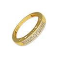 MR14AD018 Anillo Dama Oro Sólido 14K Churumbela Modelo I Love U con Zirconia