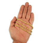 MR14CU049-60 Cadena Oro Sólido 14K EMF14 Modelo Torsal Figaro 4 mm x 60 cm